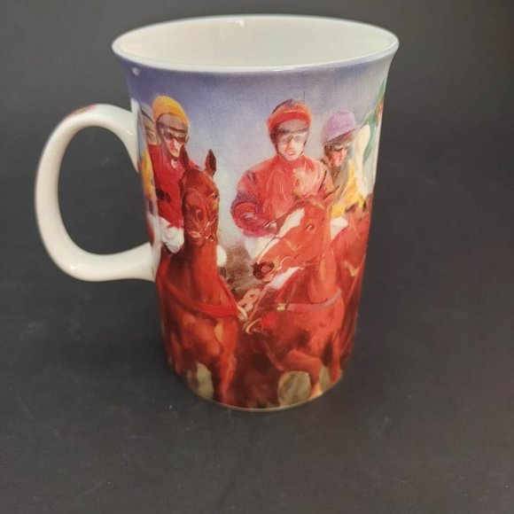 New Ashdene Australia "False Start" Coffee Tea Mug Fine Bone China Horse Racing - Picture 3 of 9